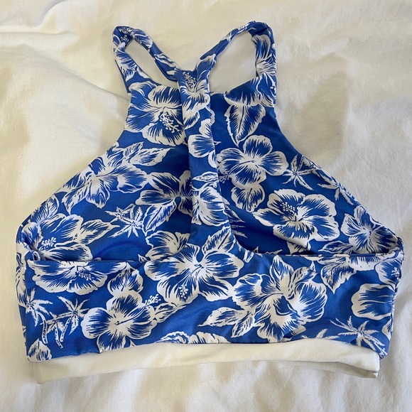 Hawaii Print Halter Swim Top - Picture 3 of 3
